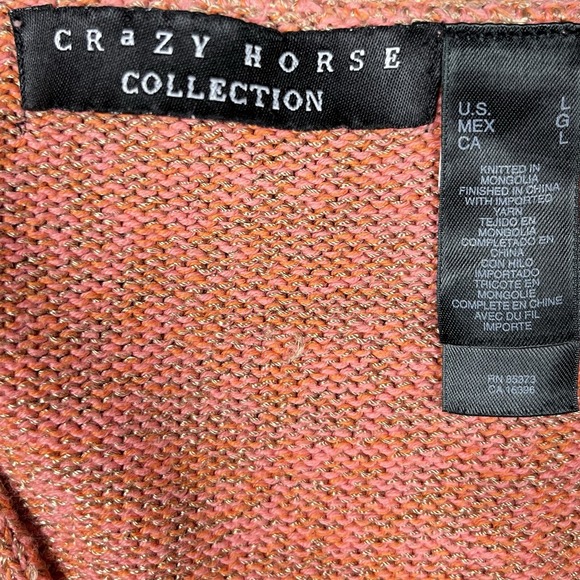 Crazy Horse Collection Embroidered Sweater Womens Size Large Floral Whimsigoth - Picture 7 of 9